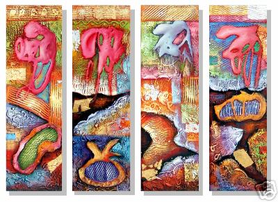 Dafen Oil Painting on canvas abstract -set143 Dafen Oil Painting on canvas abstract -set143